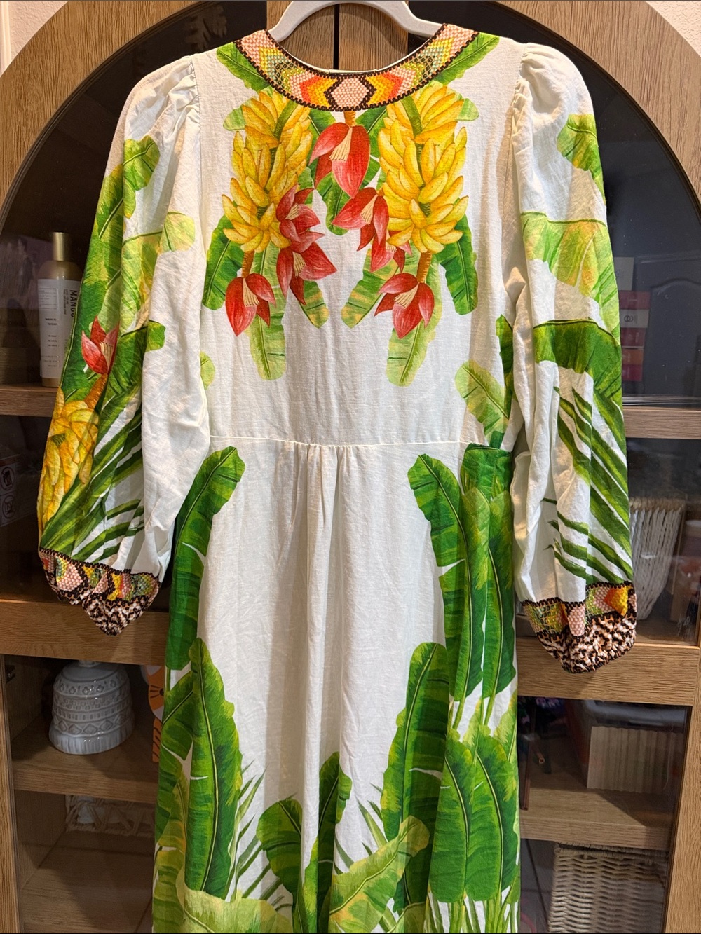 NWT Farm Rio Fresh Forest Midi Dress S Small Tropical Boho Beach - Picture 9 of 11